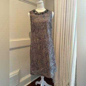 Adrianna Papell Jewel Neck Embellished Formal Dress Size 8